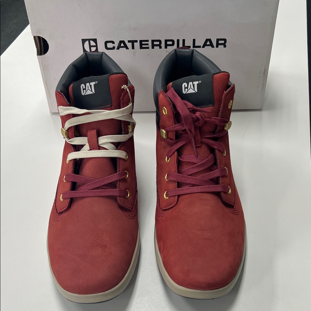 Caterpillar Red Lace-Up casual boot.